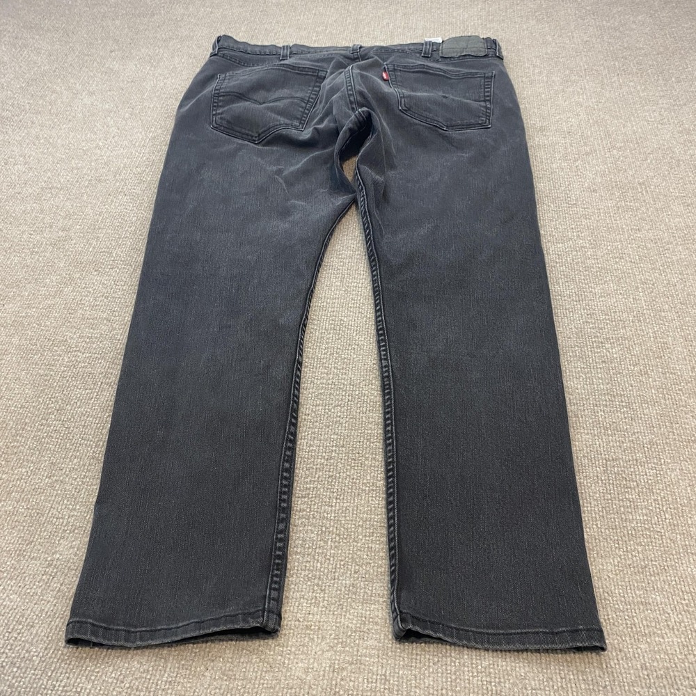 Levis Jeans Mens 38x30 Black Charcoal Wash Regular Straight Stretch Denim Pants